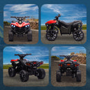 Quad Elettrico per Bambini ATV 6V Ricaricabile con Fari e Musica Rosso      