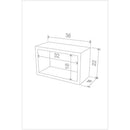 Libreria pensile Monroe 37x17x23 cm composta da 3 quadri 