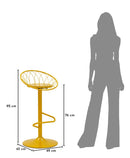 Sgabello Bar Clox Senape 49x45x92 cm in Metallo Senape      