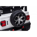 Macchina Elettrica per Bambini Fuoristrada Jeep Wrangler Rubicon 12V con Telecomando Bianco