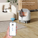 Lettiera Autopulente XXL Aperta per Gatti Smart Wifi con App Capacità 70 Litri Bianco      