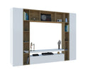 Parete Attrezzata Soggiorno 271x35x210 cm Brooklyn Bianco Lucido/Rovere Wotan  