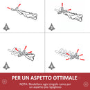 Albero di Natale Artificiale 60 cm 55 Rami con Fibra Ottica Verde 