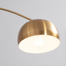 Lampada da Terra ad Arco 30x100x167 cm E27 Paralume in Metallo Oro e Nero
