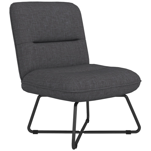 online Poltrona Imbottita 61x68x83,5 cm in Tessuto Grigio Scuro