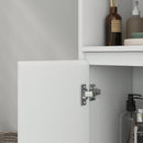 Mobile da Bagno 3 Ripiani Aperti e Armadietto 53x30x80 cm Bianco   