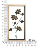 Pannello Legno Girish A 30x2,5x60 cm in Ferro e MDF Marrone e Nero      