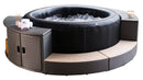 Mobiletto SPA Scalino per Vasca Idromassaggio Rotonde 70x30x20 cm Grigio