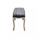 Panca Misty in Ecopelle Vintage Grigio 110x36x47 h cm in Legno Tortora