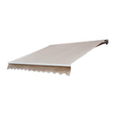 Tenda da Sole Avvolgibile Parasole a Parete Manuale Impermeabile Beige 2.5x2m 