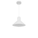 Lampada Design a Sospensione Corpo in Metallo Bianco Ø34,5x28 cm 