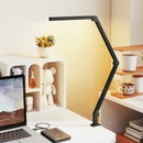 Lampada da Scrivania LED Dimmerabile con Morsetto e Braccio Regolabile Nero      