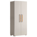 Armadio da Esterno 3 Ripiani 80x45x180H cm in Plastica Keter Groove Alto Sabbia/Beige