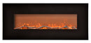 Camino Elettrico da Parete Effetto Fiamma 1500W Nora Nero