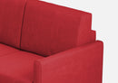 Divano Angolare 6 Posti 281x241x85 cm Karay in Tessuto Rosso