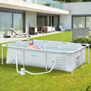 Piscina Fuori Terra Autoportante 252x152x65 cm con Filtro e Valvola Grigio