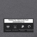 Set 2 Cuscini per Sedie da Esterno 190,5x58,4x7 cm con Lacci e 2 Imbottiture in Poliestere e Cotone Grigio      