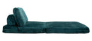 Divano Letto Faster Petrolio 150x100x80 cm in Spugna e Poliestere Verde acqua      