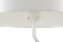 Lampada da Tavolo Ballerina Ø28x64 cm in Resina e Ferro e Tessuto Oro e Bianco      