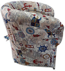 Poltrona Imbottita 65x65x75 cm in Tessuto Renier Nautico