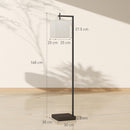 Lampada da Terra a LED con 10 Luminosità 9W e Telecomando 36x30x168 cm Paralume Effetto Lino Nero e Beige 