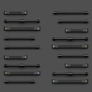 Set 20 Maniglie per Mobili 160 mm in Alluminio Emuca Suez Nero