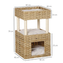 Cuccia per Gatti 40x40x70 cm in Legno Legno