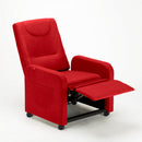 Poltrona Relax Reclinabile Manuale 62x71x100 cm in Tessuto Rosso