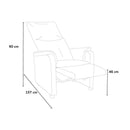 Poltrona Relax Reclinabile Manuale 75x95x103 cm in Similpelle Marrone Scuro