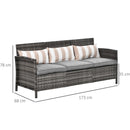 Divano da Giardino 3 Posti 173x68x78 cm  Reginald