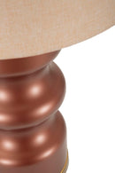 Lampada da Tavolo Rosenthal Ø40,5x69,5 cm in Vetro e Ferro e Tessuto Marrone e Oro      