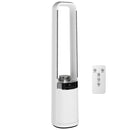 Ventilatore Torre Senza Pale 20,6x21,4x93,3 cm Silenzioso 36dB con Telecomando in ABS Bianco      