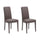 Set 2 Sedie 59x46xH99 cm in Similpelle Anita Tortora