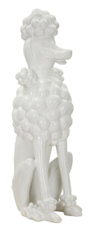 Decorazione Barboncino White 20x26x61 cm in Resina Bianco      