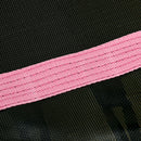 Trampolino Tappeto Elastico per Bambini con Ingresso a Cerniera e Pali Imbottiti Ø163.5x190 cm in Acciaio, PP e EPE Rosa 