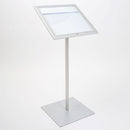 Espositore a Leggio con Piantana 50,5x47,7x2,3 cm in Alluminio Porta Menù Silver