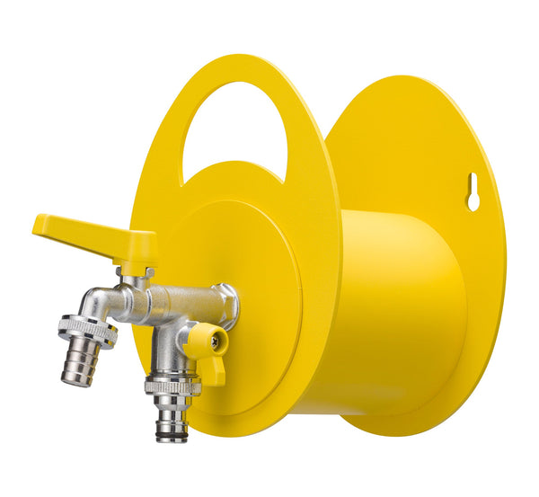 Portatubo da Muro in Metallo con Rubinetto a Doppia Uscita Belfer 42/MU Giallo sconto