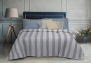 Trapunta Invernale Stampata in Puro Cotone 300gr Cober Striped Grigio Varie Misure