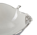 Svuota Tasche Apple Pod Picc. 18x15x7 cm in Ceramica Bianco e Argento