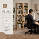 Libreria Moderna 79x24x166,5 cm Scaffalatura 4 Ripiani Quercia      