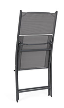 Set 4 Sedie da Giardino 46x58x80 cm in Acciaio e Textilene Martinez Antracite