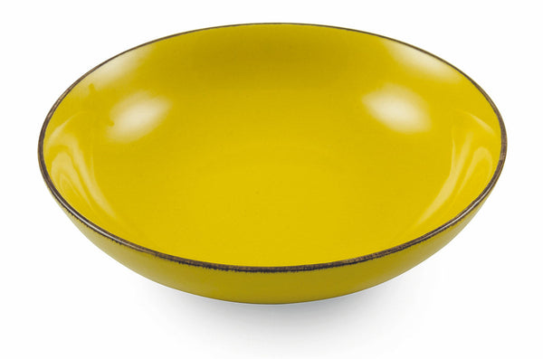 Set 6 Piatti Fondi Ø20,5x5 cm in Gres Villa d'Este Home Tivoli Baita Glazed Giallo acquista