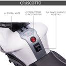 Moto Elettrica per Bambini 6V con Fari e Clacson Bianco
