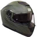 Casco Integrale per Scooter Visiera Lunga CGM Kyoto 506G Verde Opaco Varie Misure