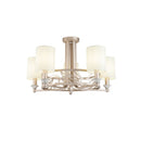 Lampadario House in Metallo Vittoria Crema con Oro
