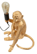 Lampada da Tavolo Monkey Seduta Oro 33x33x32 cm in Resina Oro      