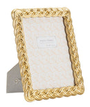 Cornice Rope 19x2x24,5 cm in Resina e Vetro Oro      