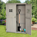 Casetta Box da Giardino 127,5x50x164 cm in Legno di abete Grigio Chiaro