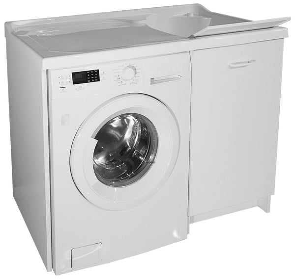 acquista Lavatoio e Coprilavatrice 109x60x89cm Asse in Termoplastico Montegrappa Edilla Bianco Destro