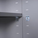 Mobile TV Design Industriale 2 Ante in Acciaio Grigio 119x40x63,5 cm 